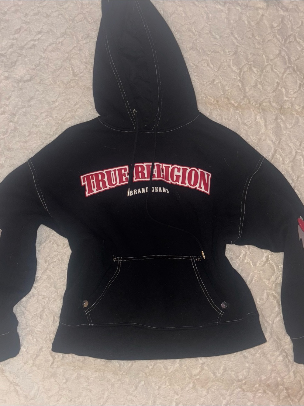 True Religion x Playboy Black Hoodie with Red Logo